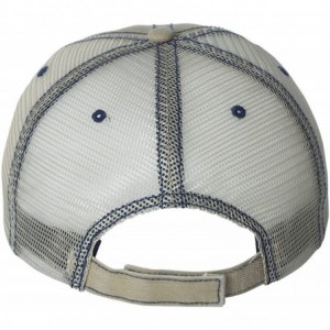 Baseball Caps Adult Make Racism Wrong Again Embroidered Distressed Trucker Cap - Khaki/ Navy - CJ18HU9WYH3 $49.57