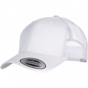 Baseball Caps Flexfit Retro Snapback Trucker Cap - White/White - C212O0A6JRJ $20.12
