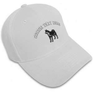 Baseball Caps Custom Baseball Cap Siberian Husky Dog A Embroidery Dad Hats for Men & Women - White - CQ18SDZ7W5Z $26.76