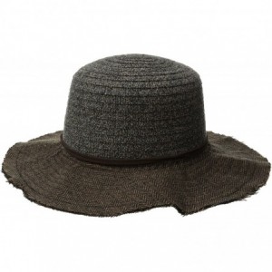 Sun Hats Women's Chenille Crown with Herringbone Fabric Brim Floppy Hat - Brown - C011W11K2G5 $44.37