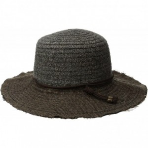 Sun Hats Women's Chenille Crown with Herringbone Fabric Brim Floppy Hat - Brown - C011W11K2G5 $44.37