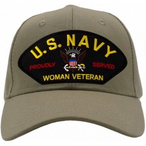 Baseball Caps US Navy - Woman Veteran Hat/Ballcap Adjustable One Size Fits Most - Tan/Khaki - C818NR7DNIK $44.57