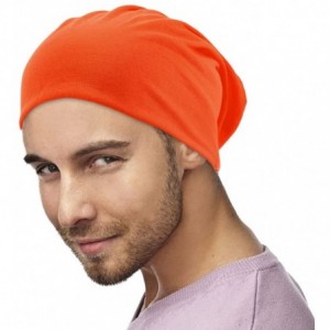 Skullies & Beanies Men Women Beanie Hat Skullcap Tuque Plain Color FFH393s02 - Orange - C4187HW4GIO $19.34