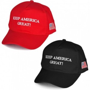 Baseball Caps Donald Trump 2020 Hat Keep America Great Embroidered MAGA USA Adjustable Baseball Cap - B-2-2 Packs-red&black -...