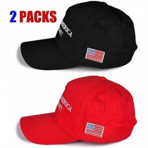 Baseball Caps Donald Trump 2020 Hat Keep America Great Embroidered MAGA USA Adjustable Baseball Cap - B-2-2 Packs-red&black -...