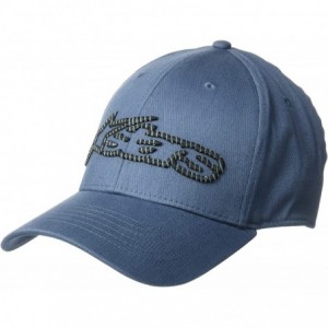 Baseball Caps Men's Logo Flexfit Hat Curved Bill Structured Crown - Blaze Fader Hat Slate/Black - CM18HQMW49U $71.77