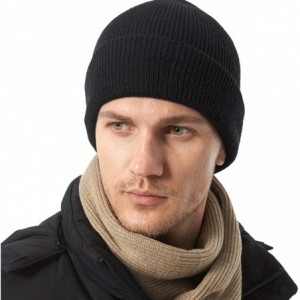 Skullies & Beanies Beanie Hat Warm Soft Winter Ski Knit Skull Cap for Men Women - Tc1wcdb-black - CL18L8GH9Z4 $20.01