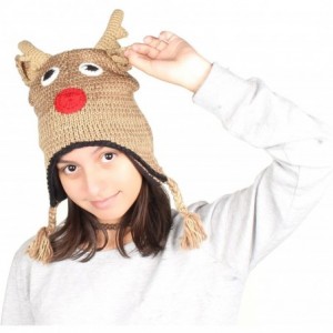 Skullies & Beanies Christmas Holiday Fashion Winter Knitted Reindeer- Snow Man- Penguin and Christmas Tree Beanie Hat - C2188...