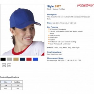 Baseball Caps Flexfit Brushed Twill Cap - Red - C211664HWHF $23.07