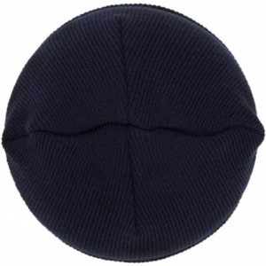 Skullies & Beanies 100% Soft Acrylic Solid Color Classic Cuffed Winter Hat - Made in USA - Navy - CG187IXE832 $56.24