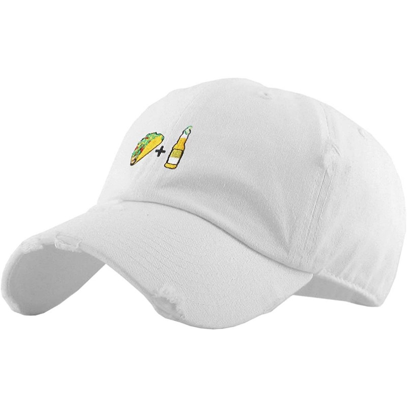 Skullies & Beanies Pineapple Dad Hat Baseball Cap Polo Style Unconstructed - (2.7) White Taco and Beer Vintage - CM18M495H8H ...