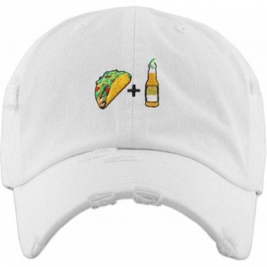 Skullies & Beanies Pineapple Dad Hat Baseball Cap Polo Style Unconstructed - (2.7) White Taco and Beer Vintage - CM18M495H8H ...