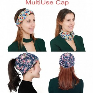 Skullies & Beanies Print Flower Cap Cancer Hats Beanie Stretch Casual Turbans for Women - Greencamo - C4198UC0OZ7 $19.35