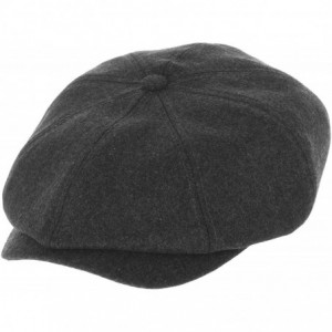 Newsboy Caps Newsboy Hat Wool Felt Simple Gatsby Ivy Cap SL3458 - Charcoal - CD12MYR0Z5J $44.55