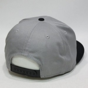 Baseball Caps Premium Plain Cotton Twill Adjustable Flat Bill Snapback Hats Baseball Caps - 70 Black/Gray - CF12MSKBVN1 $24.43