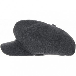 Newsboy Caps Newsboy Hat Wool Felt Simple Gatsby Ivy Cap SL3458 - Charcoal - CD12MYR0Z5J $44.55