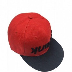 Baseball Caps 3D Embossed/Embroidery Letters Baseball Cap - Flat Visor Adjustable Snapback Hats Blank Caps - Pdank-red&black ...