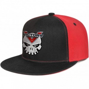 Baseball Caps Baseball Hats Victory-Motorcycle- All Cotton Snapback Flatbrim Hip Hop Cap - Black-117 - CW18ULEXAND $35.19