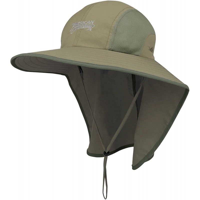 Sun Hats Juniper Men's Taslon UV Large Bill Cap Fishing Sun Hat - Brown - CX12O5L4I34 $40.31