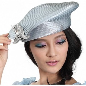 Berets Fashion Beret Army Style Hats Women Hat - Silver Grey - CL12DPSHH7J $100.62