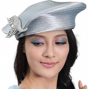 Berets Fashion Beret Army Style Hats Women Hat - Silver Grey - CL12DPSHH7J $100.62