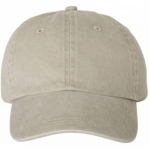 Baseball Caps Pigment Dyed Cotton Twill Cap - Beige - CV18899GLL9 $18.48