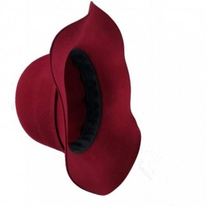 Sun Hats Cloche Hats for Women 100% Wool Fedora Bucket Bowler Hat 1920s Vintage Kentucky Derby Church Party Hats - Poppy - CG...