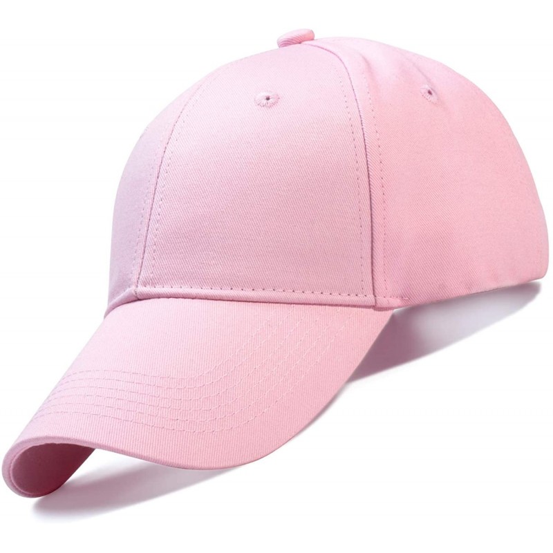 Baseball Caps Baseball Cap Dad Hat for Men Women-Classic Adjustable Plain Hat - 03pink - CD18Q004A8D $22.29