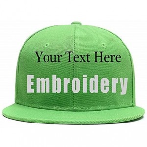 Baseball Caps Custom Embroidered Hat-Personalized Hat-Trucker Cap-Adjustable Dad Cap Add Text(Black) - Green - CT18H23AAEN $4...