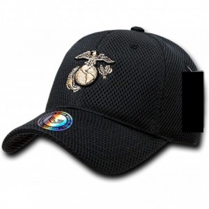 Baseball Caps Black United States US Marines Corps USMC Marine Military Mesh Structured Baseball Cap Hat - CI18G99RNG0 $42.65