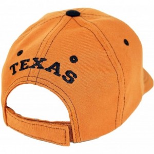 Baseball Caps Texas State Embroidery Hat Adjustable Texas Independent Lone Star Baseball Cap - Orange - CS18KQKXD9Z $26.50