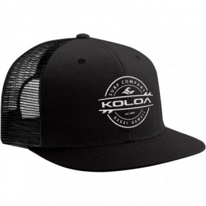 Baseball Caps Mesh Back Trucker Hats - Black With White Embroidered Logo - C412CD9SP0J $32.79