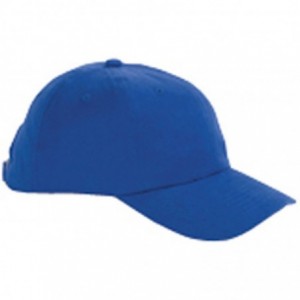 Baseball Caps Youth 6-Panel Brushed Twill Unstructured Cap - WHITE - OS - Royal Blue - C81125TG94H $18.11