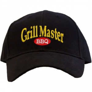Baseball Caps Grill Master Embroidered Pro Sport Baseball Cap - Black - C017X0G52WM $41.10