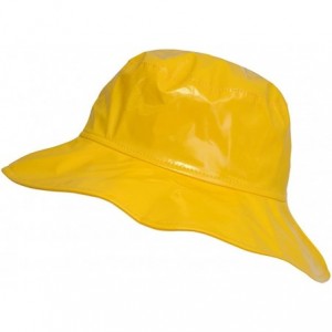 Rain Hats Wide-Brimmed Vinyl Rain Hat - 02-yellow - CS183LRMQL0 $36.07