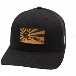 Baseball Caps The Rocky Mountain Curved Trucker - Heather Grey/Black - C618IGQW3DW $48.98
