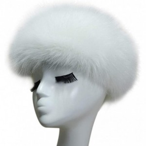 Cold Weather Headbands Women's Faux Fur Headband with Elastic Winter Earwarmer Earmuff Hat Ski - White - CV12N2ML28E $24.30