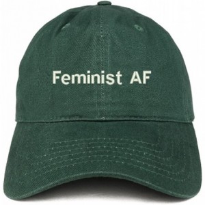 Baseball Caps Feminist AF Embroidered Soft Low Profile Adjustable Cotton Cap - Hunter - C018CSCYM35 $32.92