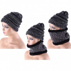 Skullies & Beanies 5 Pieces Winter Warm Set- Includes Winter Beanie Hat Circle Scarf Outdoor Warmer Gloves and Ear Warmer - C...