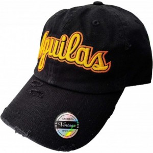 Baseball Caps Aguilas Cibaeñas Vintage Hats (Black/Yellow Aguilas) - C018HU7ATO3 $52.23