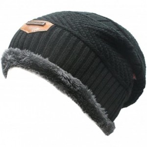 Skullies & Beanies Cable Knit Beanie - Thick- Soft & Warm Chunky Beanie Hats for Women & Men - CS189T7EXSQ $23.05