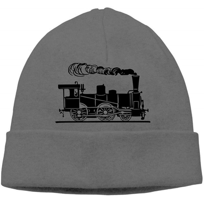 Skullies & Beanies Beanie Hat Steam Train and Railway 3 Trendy Knit Cap for Unisex - Deepheather - CR18HOE7ONE $34.86