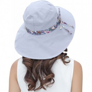 Sun Hats Sun Hats for Women Packable Sun Hat Wide Brim UV Protection Beach Sun Cap - Grey - C817YLHK3TQ $22.73