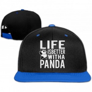 Baseball Caps Unisex Fashion Life Is Better With A Panda Hip Hop Baseball Caps Snapback Hats - Royalblue - CC1884A33ZI $25.64
