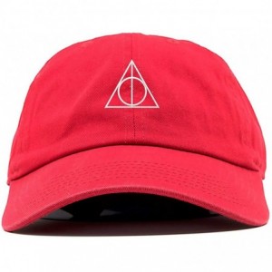 Baseball Caps Deathly Hallows Magic Logo Embroidered Soft Cotton Low Profile Cap - Vc300_red - C018ONUTE8O $31.37