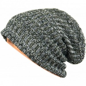 Skullies & Beanies Unisex Adult Winter Warm Slouch Beanie Long Baggy Skull Cap Stretchy Knit Hat Oversized - Green - CV128JXF...