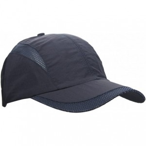 Baseball Caps Unisex Summer Quick-Dry Sports Travel Mesh Baseball Sun UV Runner Hat Cap Visor - Navy - C4189TQ4RSC $17.72