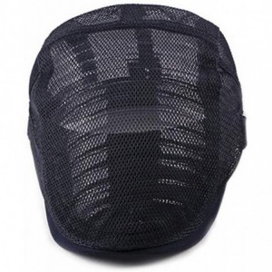 Berets Summer Men Women Casual Beret Hat Flat Cap Hat Adjustable Breathable Mesh Caps - Black 6 - CY199I7UNAY $43.59