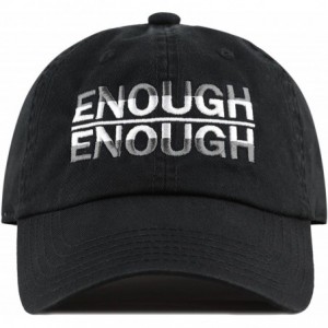 Baseball Caps Never Again & Enough School Walk Out & Gun Control Embroidered Cotton Baseball Cap Hat - Enough-black - CI18CI6...