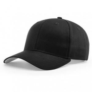 Baseball Caps 212 PRO Twill Snapback Flex Baseball HAT Blank FIT Cap - Black - CB186A2SIC6 $21.45